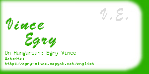 vince egry business card